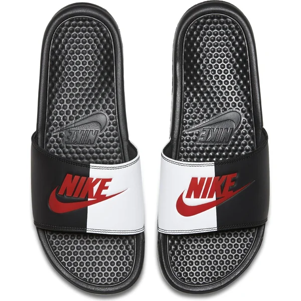 Nike Men's Benassi Just Do It Slide (White/Royal) 11