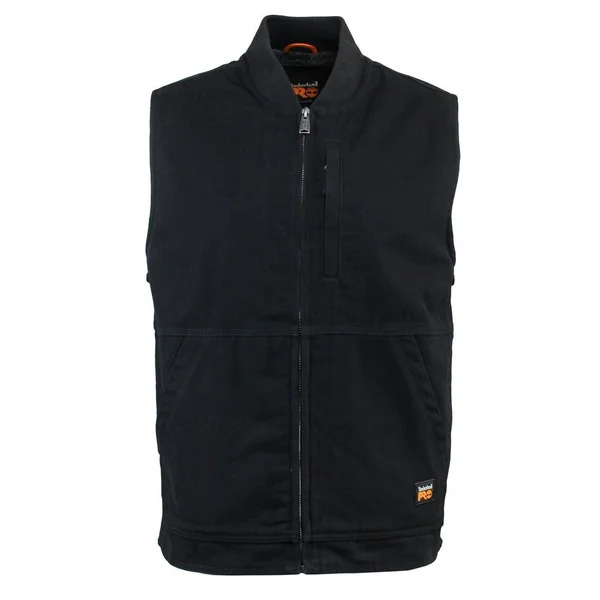 Timberland Pro Gritman Lined Canvas Vest - Men's Jet Black