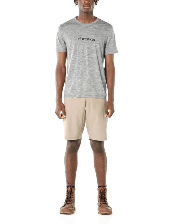 Icebreaker Tech Lite SS Crewe Icebreaker Wordmark - Men's