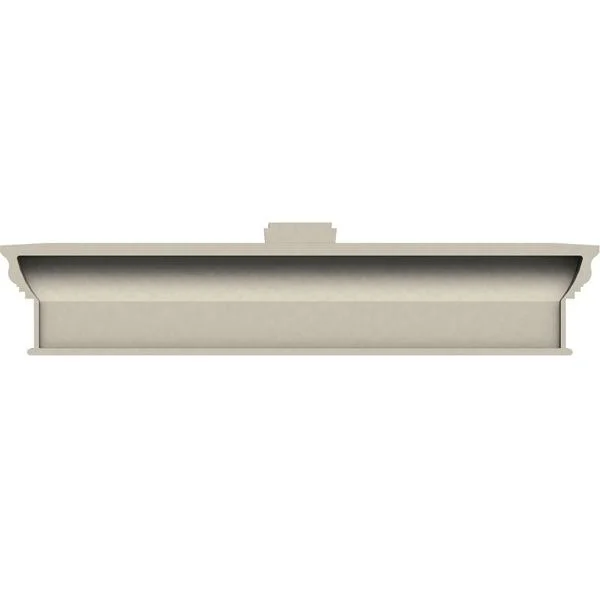 Ekena Millwork CRH12X134KA 134x22 Bottom Width x 142 1/2x22 Top Width x 12x22H x 1 1/4x22P Craftsman Crosshead w/ Deco Keystone