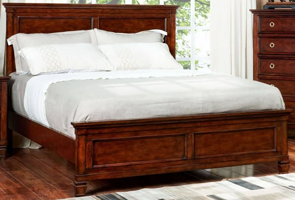 New Classic Tamarack Brown Cherry Twin Panel Bed
