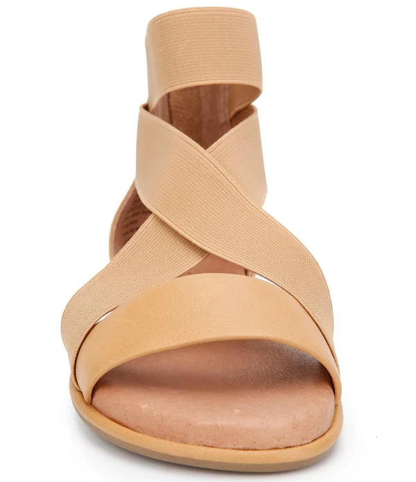 Gentle Souls by Kenneth Cole Women's Break Elastic Sandals - Black