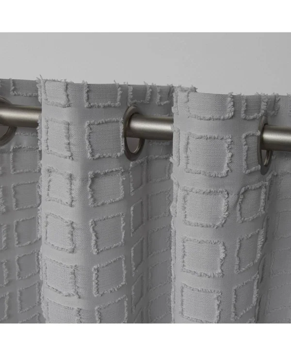 Exclusive Home Squared Grommet Top Curtain Panel Pair White