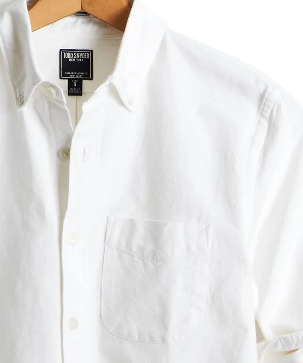 Todd Snyder - Japanese Selvedge Oxford Button Down Shirt in White, Xs