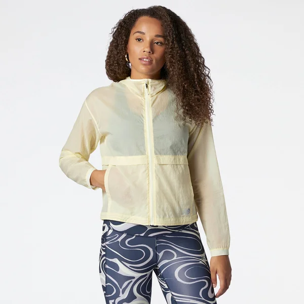 New Balance Impact Run Light Pack Jacket Yellow Women - S