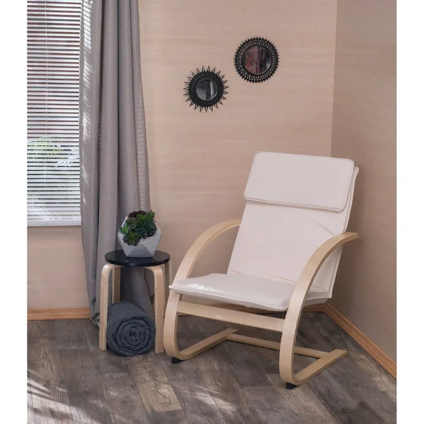 Mia Bentwood Chair - Natural/ Red