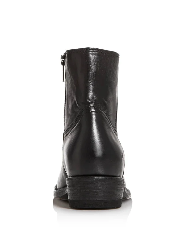 Frye Billy Inside Zip Leather Bootie 8.5 - Red