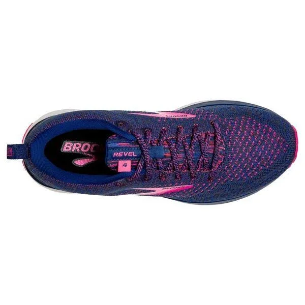 Brooks Revel 4 Women's Running Shoes Blue/Ebony/Pink : 11.5 B - Medium