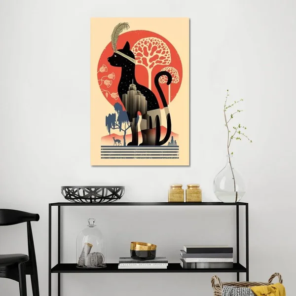 Vincent Trinidad Canvas Wall Decor Prints - Cat Deco ( Animal Art > Cats art)