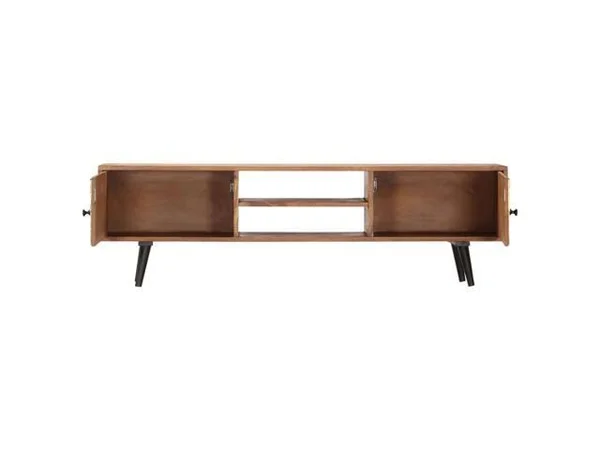 vidaXL TV Cabinet 55x22x11.8x22x15.7x22 Solid Acacia Wood - 247682, 140 x 30 x 40 cm