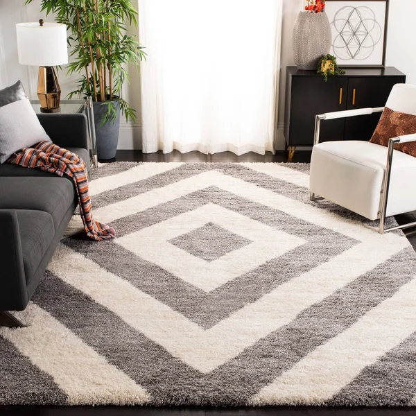 Safavieh Portofino Shag PTS217B 5&1x22 x 7&6x22 Ivory - Beige Area Rug