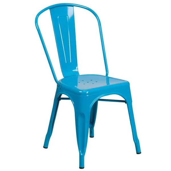 Flash Furniture Metal Stackable Chair, Orange