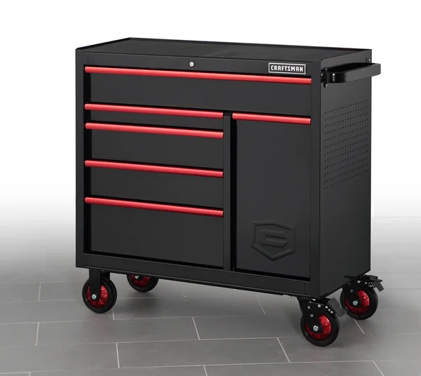 Craftsman 41 6-Drawer Rolling Tool Cart - Black