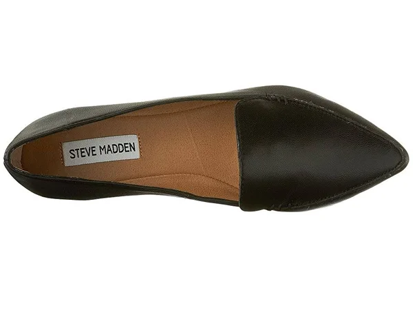 Women's Steve Madden Feather Loafer 5745149 - 12 M - Black Leather