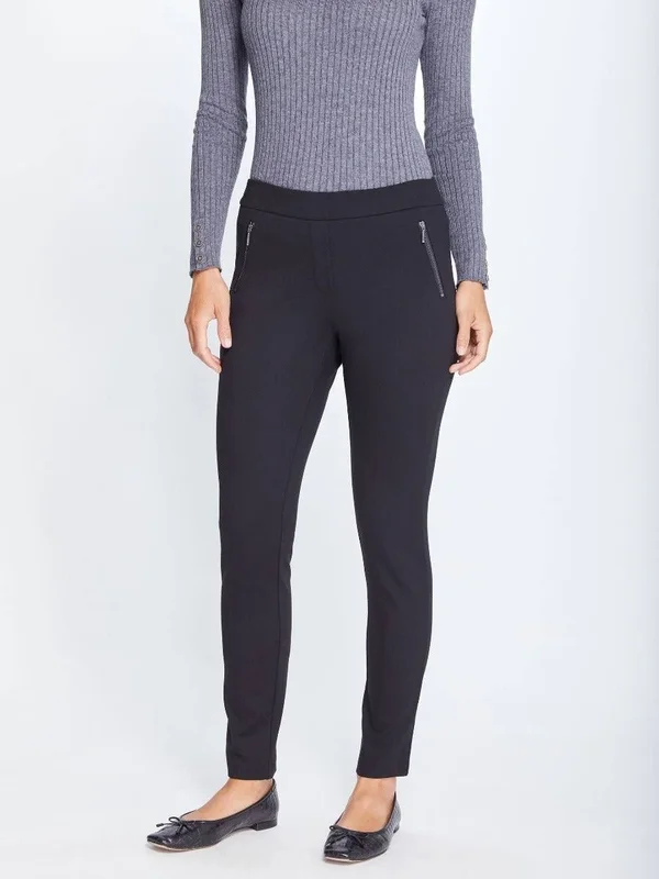 J.Mclaughlin Women's Ross Pants Black Solid, Size 14