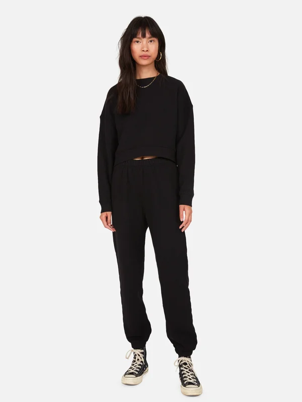 Fleece Relaxed Sweatpant Jet Black - XL