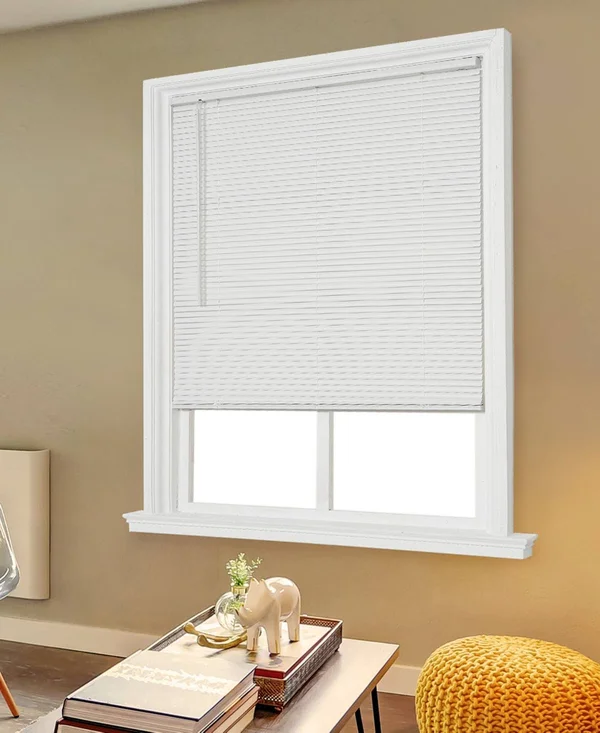 Unbranded Cordless Room Darkening Mini Blind - White