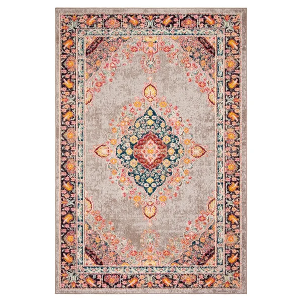 Safavieh Madison 200 Rug Collection MAD252F - Grey, Fuchsia - 9& x 12&