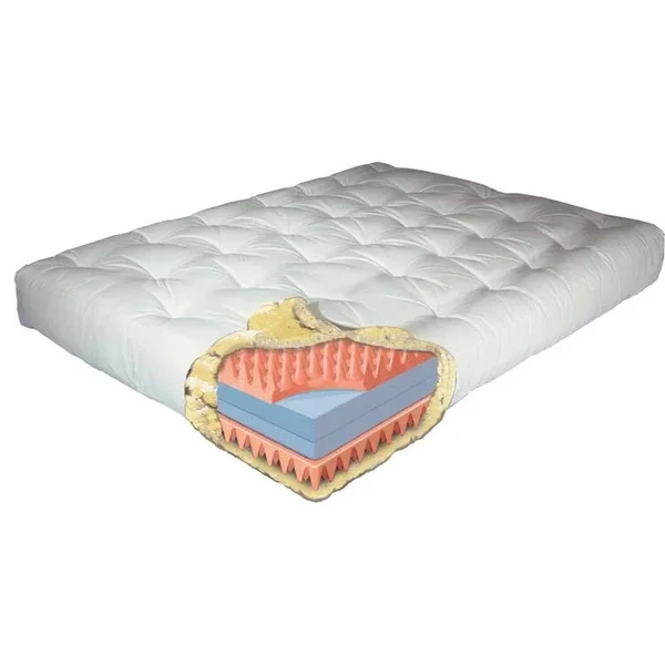 9x22 Moonlight #614 King Tan Microfiber Futon Mattress Quantity 1 - Material Cotton, Color Tan Microfiber - Gold Bond - 0614G0-01