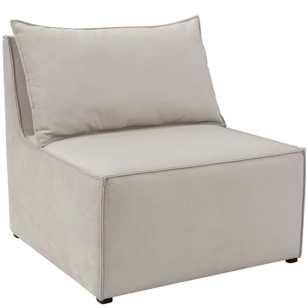 Stacy III Armless Chair in Gray by Skyline