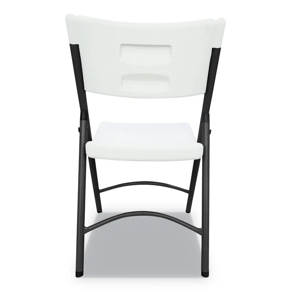 Alera ALEFR9302 Premium Molded Resin Folding Chair - White Seat/White BACK, Dark Gray Base