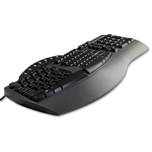 Fellowes Microban Split Design Keyboard, Black