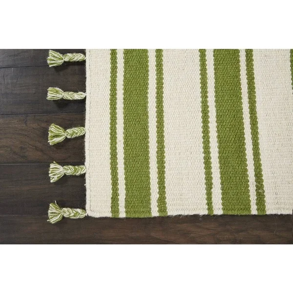 Nourison Solano Area Rug - Ivory/Spa, 2&3x22 x 8&