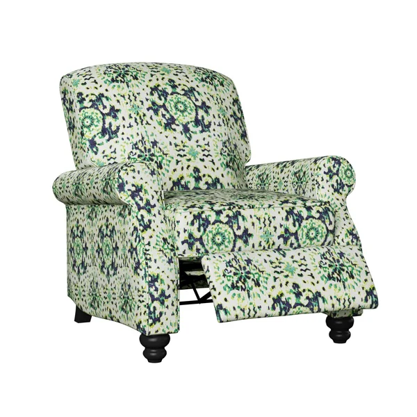 Domesis Panozzo Push Back Recliner Chair Blue Green Suzani
