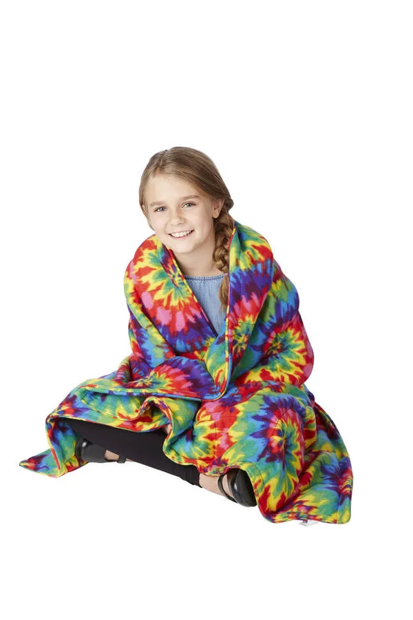 Abilitations Fleece Weighted Blanket, Small, Multi Color
