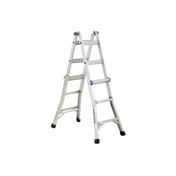 Werner 13 ft. Reach Aluminum Telescoping Multi-Position Ladder with 250 lb. Load Capacity Type I Duty Rating MT1-13B