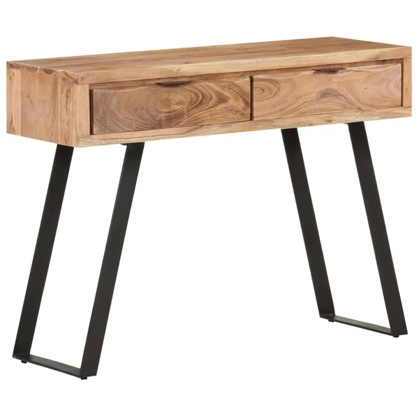 Console Table 39.4x22x13.8x22x29.9x22 Solid Acacia Wood with Live Edges
