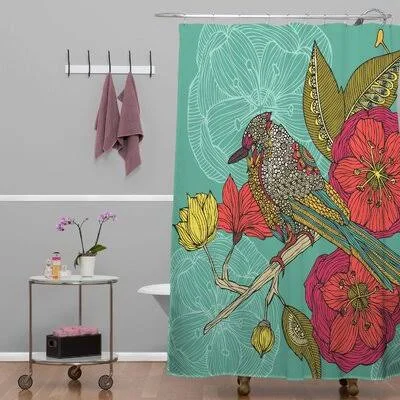 Contented Constance Single Shower Curtain Bungalow Rose
