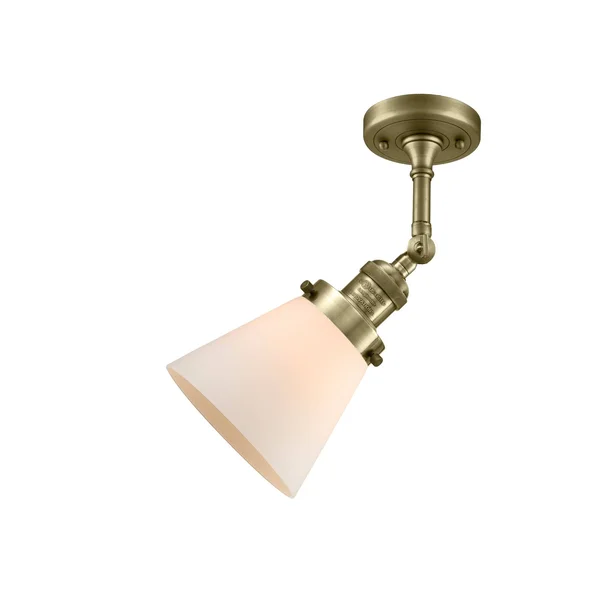 Innovations Lighting Small Cone 1 Light Semi Flush Mount 201F AB G63 (Antique Brass)