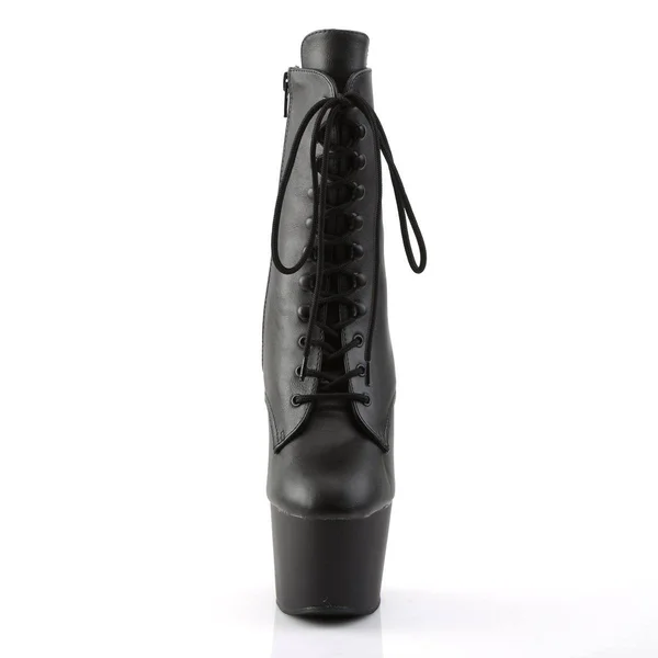 Pleaser - ADORE-1020 14, Black Faux Leather/Black Matte