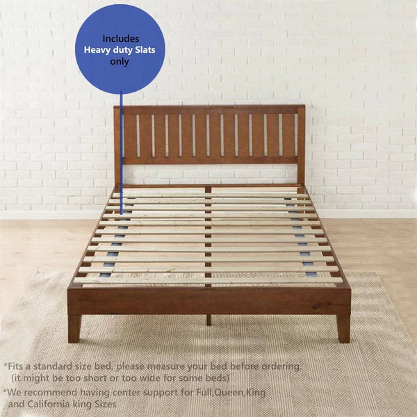 Onetan - Heavy Duty Wooden Bed Slats/Bunkie Board Frame, Size: Twin-XL, Beige
