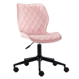Duhome Elegant Lifestyle Mid Back Computer Desk Chair Armless Velvet Home Office Chair for Teens/Girls/Children/Students
