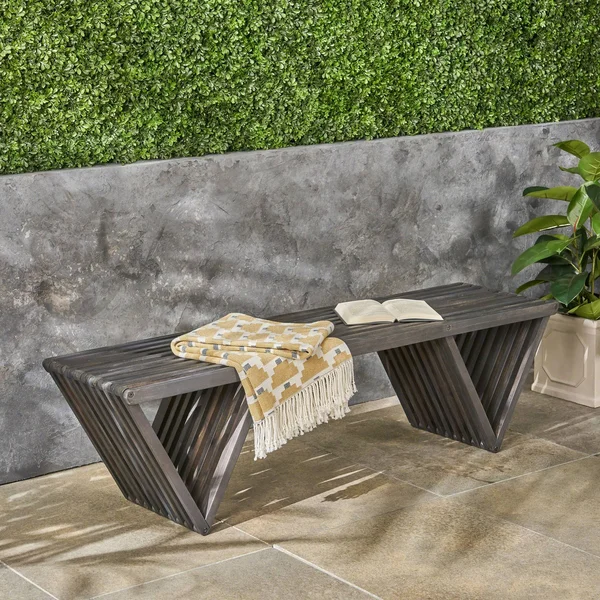 Metropol Acacia Bench - Dark Gray - Christopher Knight Home