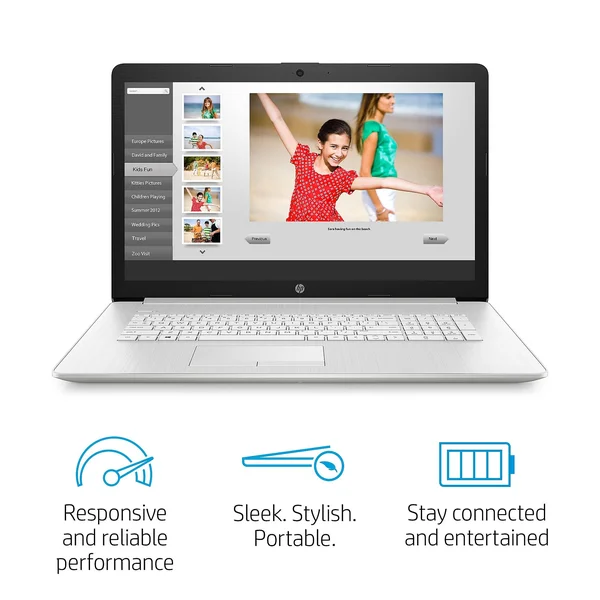 HP 17-by3065st 17.3x22 Notebook, Intel i5, 8GB Memory, 128GB SSD + 1TB Hard Drive, Windows 10, Silver