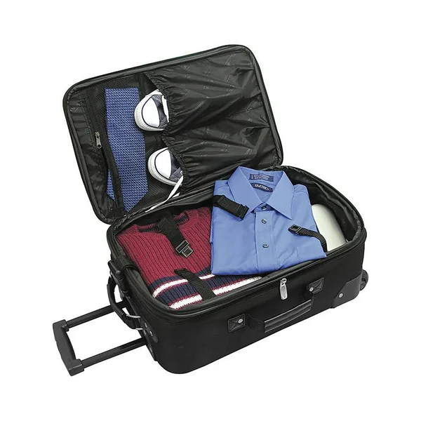 Traveler&s Choice Travel Select Amsterdam 4-Piece Expandable Luggage Set, Navy/Black