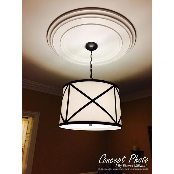 23 1/2x22OD x 3 7/8x22ID x 1x22P Bristol Ceiling Medallion (Fits Canopies Up to 3 7/8x22) - Hand-Painted Bronze