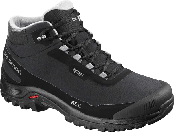 Salomon Men's Shelter CS WP Boots Black - Black, Frost Gray 9.5