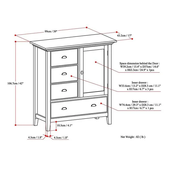 Atlin Designs Accent Chest in Rustic Natural Aged Brown - AD-1598084