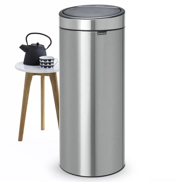 Brabantia 8-Gallon Touch Trash Can - Matte Steel