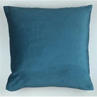 Bergamot Square Pillow Cover Mercer41 Color: Teal Blue, Size: 22x22 x 22x22