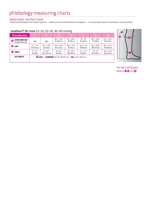 Mediven for Men Select 20-30 mmHg Knee High, Extra Wide Calf