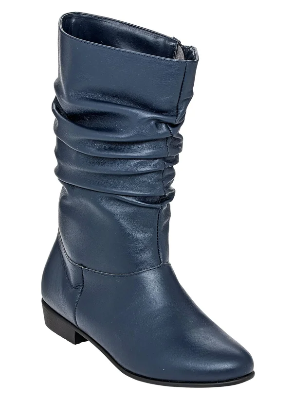 Lynn Slouch Boot - 8 1/2 Wide - Navy AmeriMark