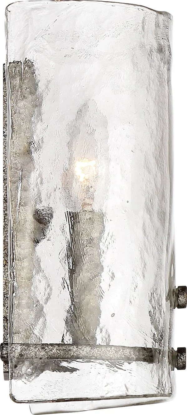 Quoizel 2 Light Fortress Wall Sconce, Mottled Silver - FTS8802MM