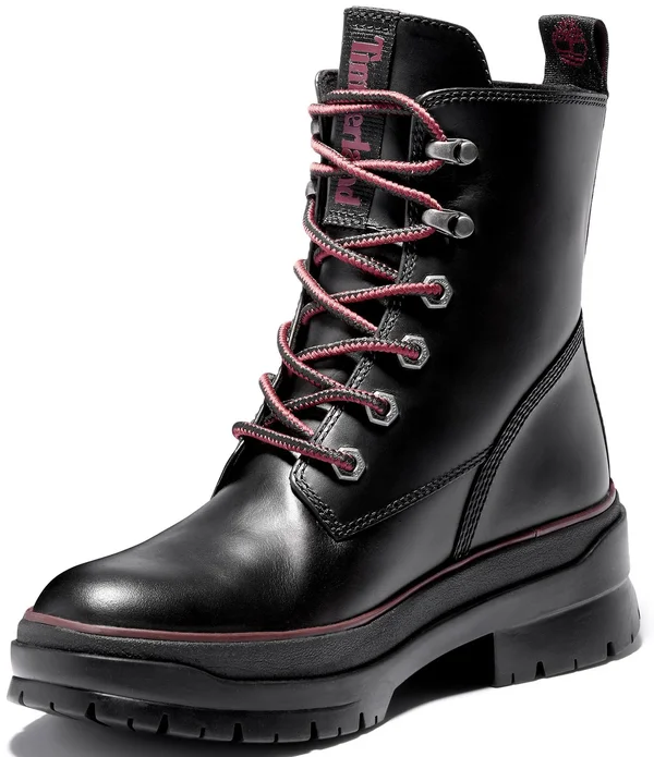 Timberland Women's Malynn EK+ Waterproof Lace-Up Boots Black Full-Grain - Size 9 Medium