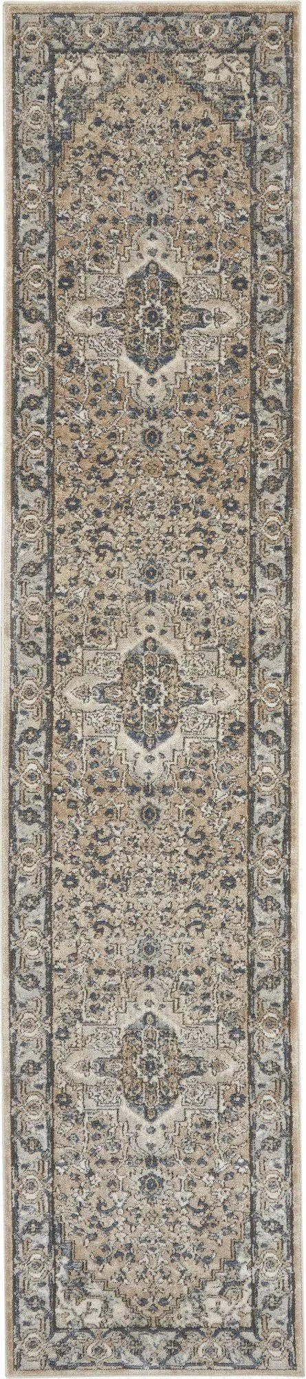 Nourison Concerto CNC05 Area Rug - Beige/Grey, 3&9x22 x 5&9x22