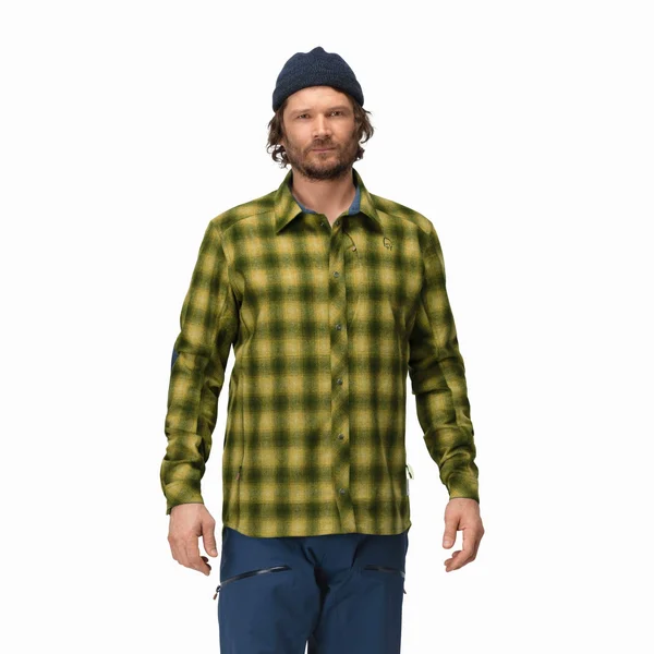 Norrona Tamok Wool Shirt Men - Olive Night, S